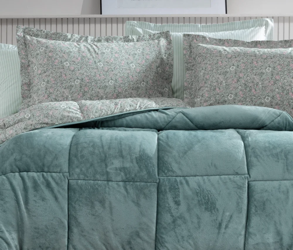 Постельное белье Queen Size Piante Triola Set, цвет Mint — изображение 2