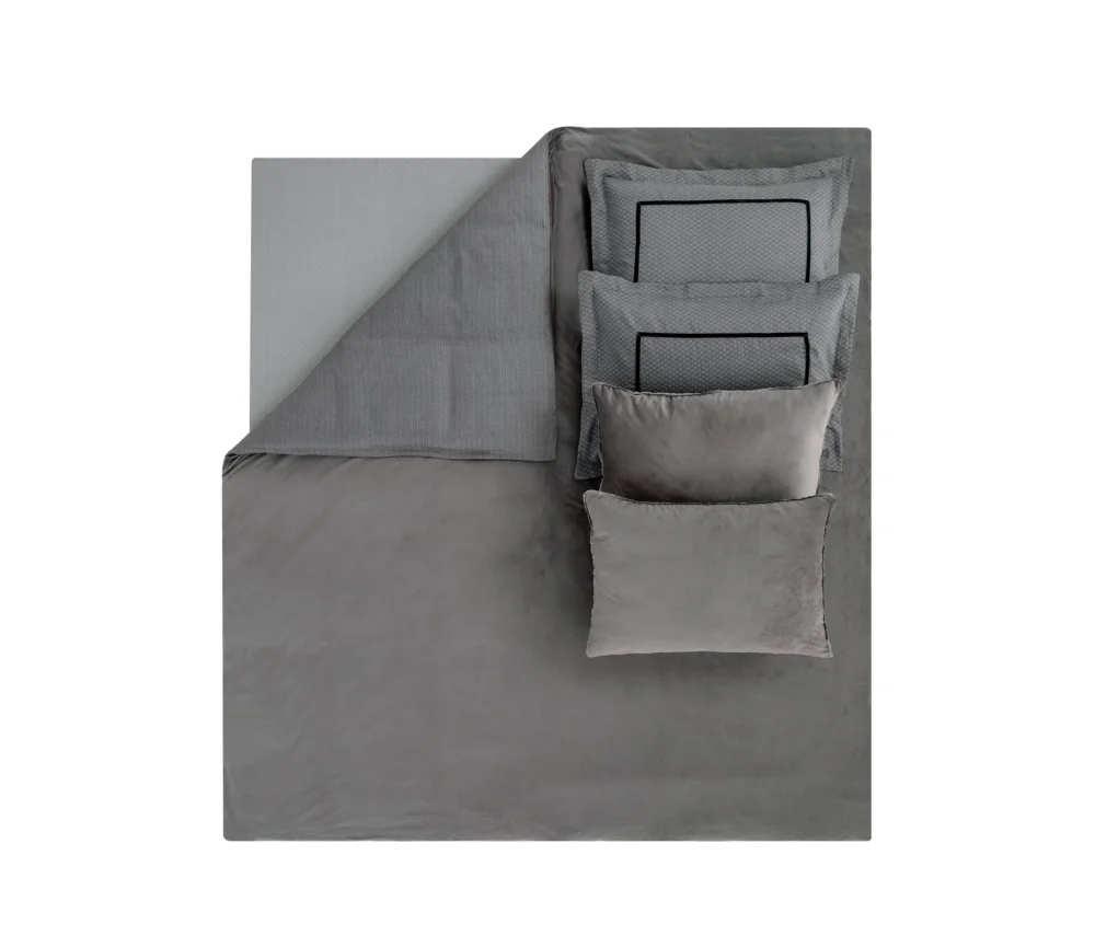 Постельное белье Queen Size Pietro Velvet Sateen, цвет Anthracite — изображение 3