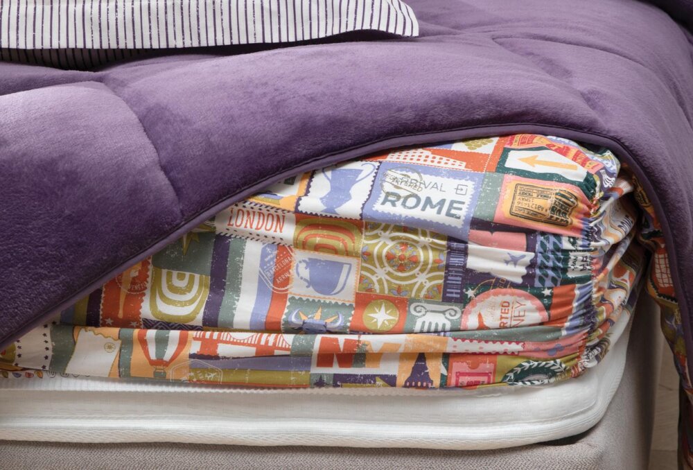 Постельное белье Queen Size Travel Triola Set, цвет Purple (Фиолетовый) — изображение 3