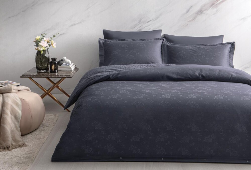 Постельное белье Queen Size Diana Sateen, цвет Anthracite — изображение 1