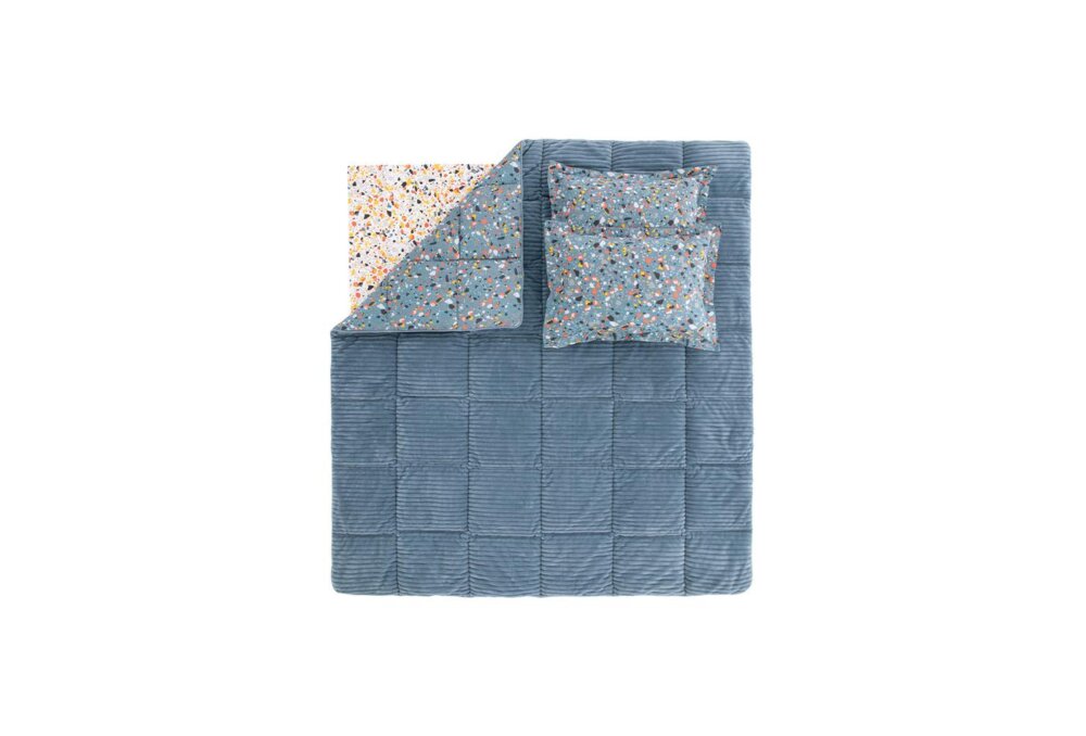 Постельное белье Queen Size Terazzo Triola Set, цвет Indigo (Индиго) — изображение 4