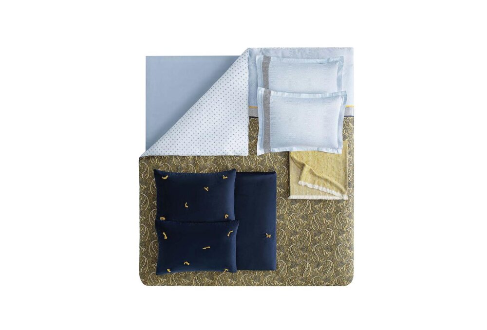 Набор из 8-ти предметов Queen Size Valeri, цвет Navy Blue — изображение 2