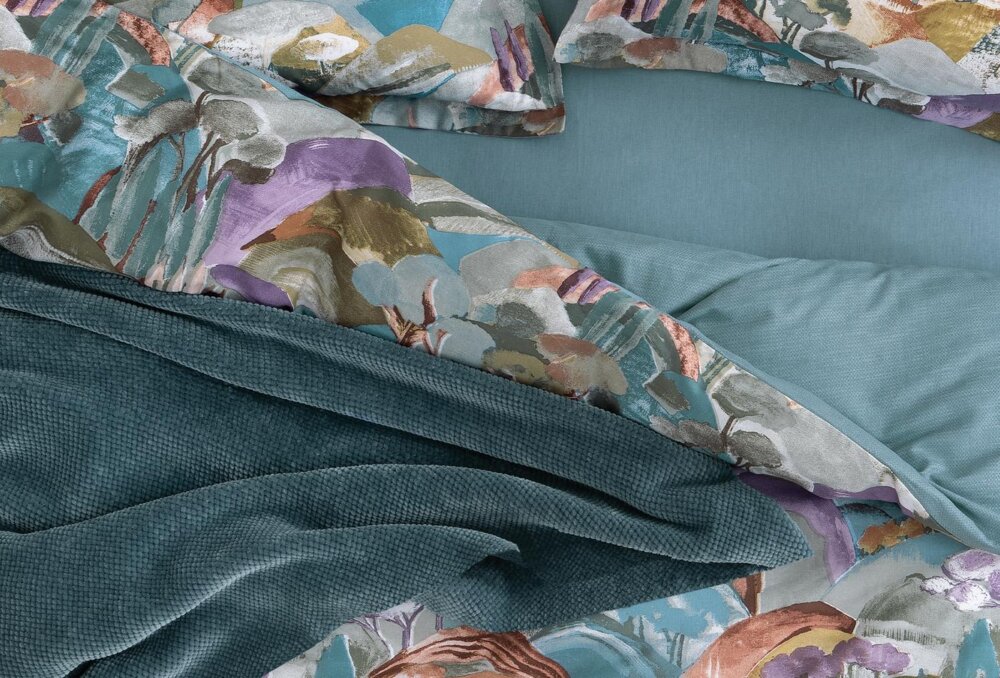 Постельное белье Queen Size Darcy, цвет Petrol — изображение 2