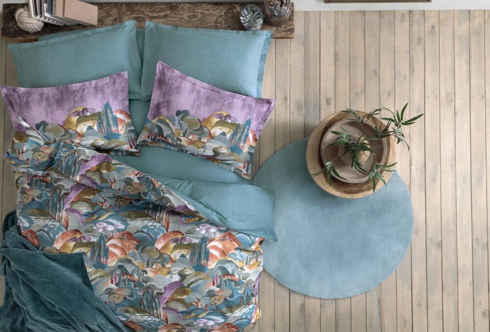Постельное белье Queen Size Darcy, цвет Petrol — изображение 1