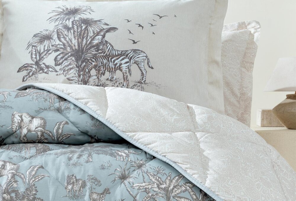 Постельное белье Family Set Queen Size Aster, цвет Sage — изображение 3